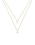 Double Strand Bezel Layering Necklace