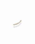 Diamond Curve Flat Back Stud | 14K | Single
