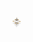 Manic Monday Flatback Stud | 14K | Single