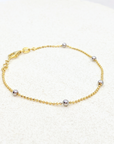 Two-Tone Station Beads Bracelet