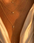 Double Strand Bezel Layering Necklace