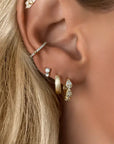 Moissanite Bloom Flat Back Earring