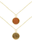 Mallory Necklace | Peach Moonstone and Smokey Quartz