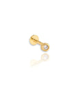 Bezel Set Cartilage Flat Back Earring | Single