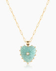 Malene Heart Necklace | Amazonite