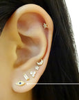 Evil Eye Cartilage Flat Back Earring | Single