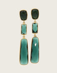 Tota Earrings | Green Tourmaline - Green Quartz