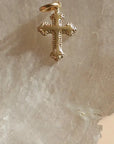 Heirloom Dotted Cross Necklace | Gold