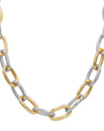 Marley Oval Links Necklace | Two tone