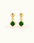 Lela Drop Earrings | Green Onyx
