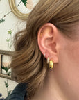 Small Pavé Huggie Hoops