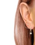 Flower Cartilage Flat Back Earring | Single