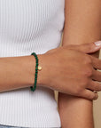 Lotus Charm Bracelet | Malachite