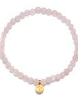 Lotus Charm Bracelet | Rose Quartz