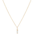 Baguette Dot Necklace | 14K