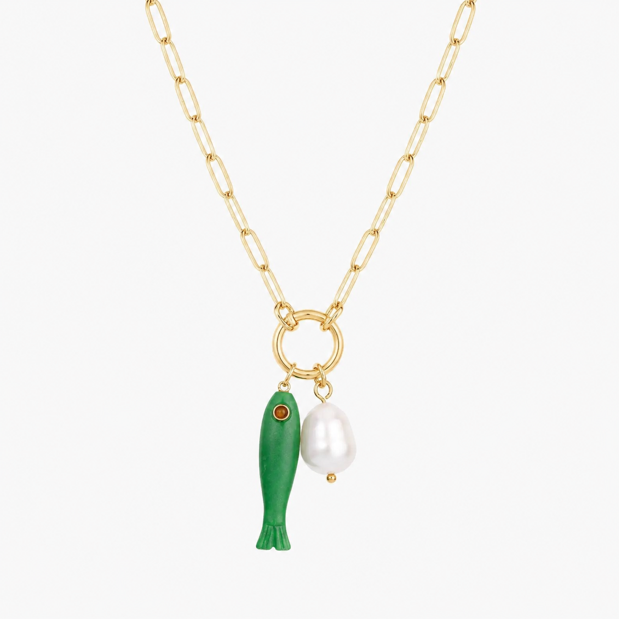 アクセサリー Fortuna Fortuna Colette Necklace | Jade – She's Unique