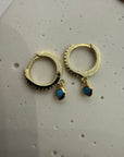 Bezel Huggie Hoops