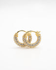 Small Pavé Huggie Hoops