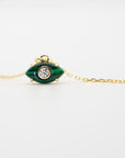 Gemstone Eye Charm Necklace