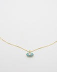 Gemstone Eye Charm Necklace