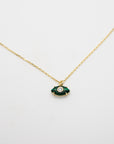 Gemstone Eye Charm Necklace