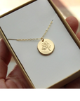 Birth Flower Necklace | Goldfill | Round