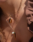 Fortuna Lariat Necklace | Tiger's Eye
