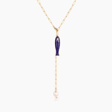 Fortuna Lariat Necklace | Lapis