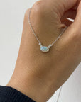 Diamond Dew Opal Necklace | 14K