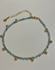 Khaya Beaded Gem Bracelet Bracelets P&K Aqua