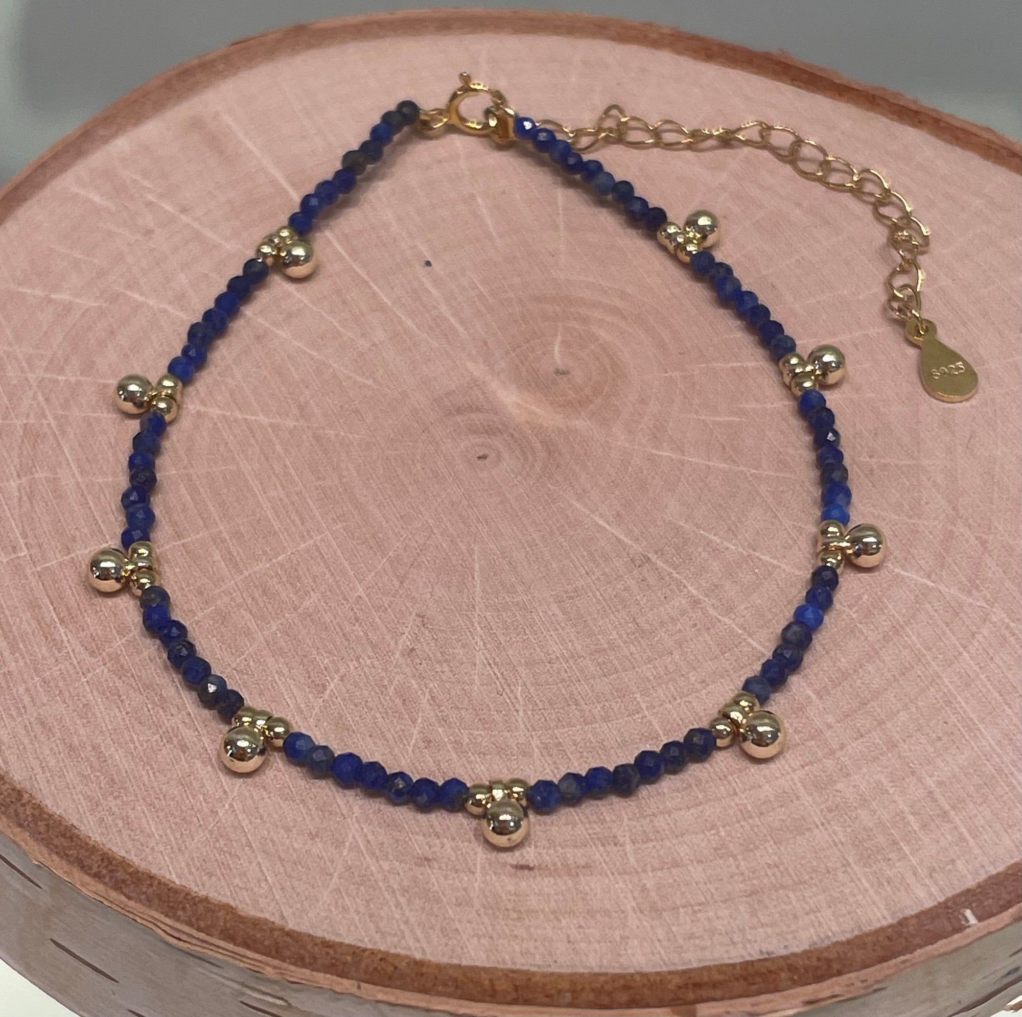 Khaya Beaded Gem Bracelet Bracelets P&K Lapis Blue