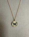 Inlay Pendant Necklace | Butterfly Motif