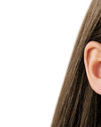 CZ Lightning Bolt Ball Back Earring | Single