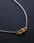 Nova Round Box Chain Necklace | Two-Tone