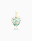 Isabel Heart Necklace | Green Dot Jasper