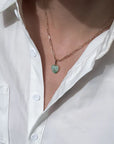 Isabel Heart Necklace | Green Dot Jasper