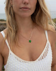 Isabel Paperclip Chain Heart Necklace | Jade