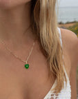 Isabel Paperclip Chain Heart Necklace | Jade