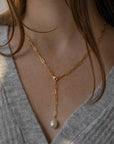 Fortuna Lariat Necklace | Green Dot Jasper
