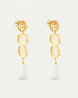 Marcela Earrings | White Agate