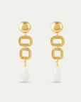 Marcela Earrings | White Agate