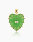 Malene Heart Necklace | Green Jade