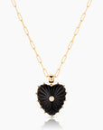 Malene Heart Necklace | Onyx