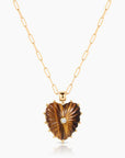 Malene Heart Necklace | Tiger's Eye