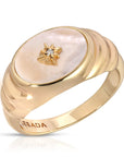 Aurora Pearl Signet Ring