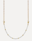 Bryn Gemstone Necklace | White Pearl