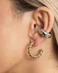 Sara Two-Tone Twist Hoops