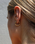 Sable Notched Hoops | Gold