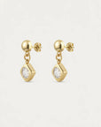 Lela Drop Earrings | White Topaz