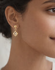 Lela Drop Earrings | White Topaz